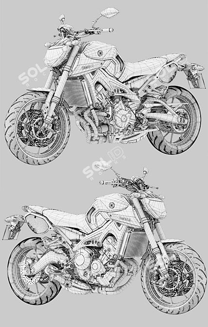 Yamaha MT-09 Tracer 3D Model 3D model image 3