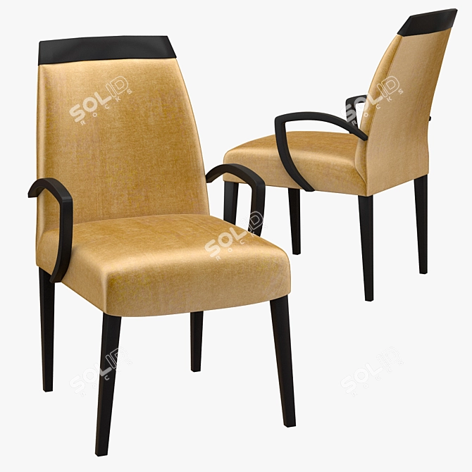 Modern Minimalist Chair Roland: Sleek Design, V-Ray Render 3D model image 1