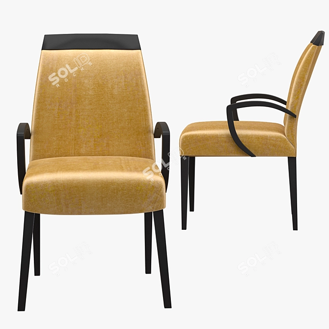 Modern Minimalist Chair Roland: Sleek Design, V-Ray Render 3D model image 2