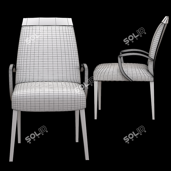 Modern Minimalist Chair Roland: Sleek Design, V-Ray Render 3D model image 3