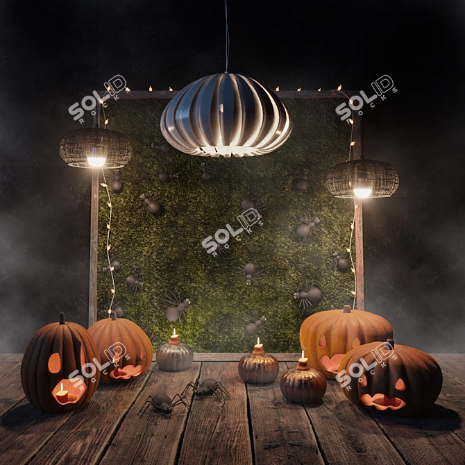 Polar Ceiling Lamp: Elegant Illumination 3D model image 1