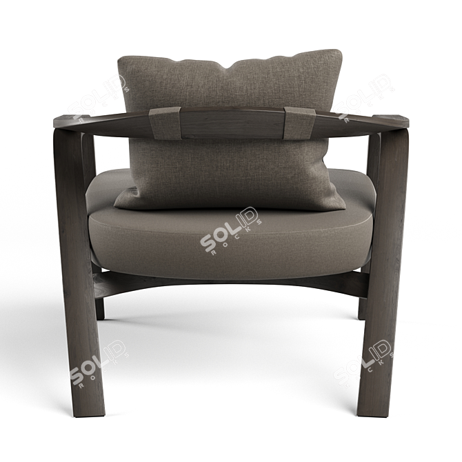 Grillo Armchair: Sleek Comfort for Modern Living 3D model image 2