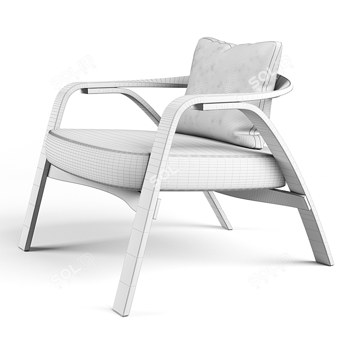 Grillo Armchair: Sleek Comfort for Modern Living 3D model image 3