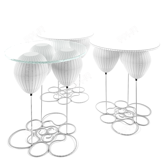 Modern Balloon Side Table 3D model image 2