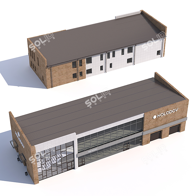 Dual Level Retail Space 3D model image 2