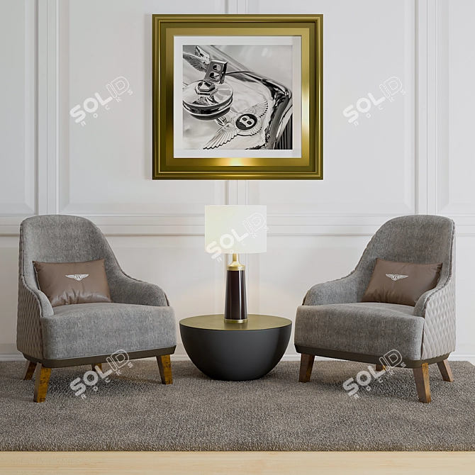 Modern Furniture Set 3D model image 1