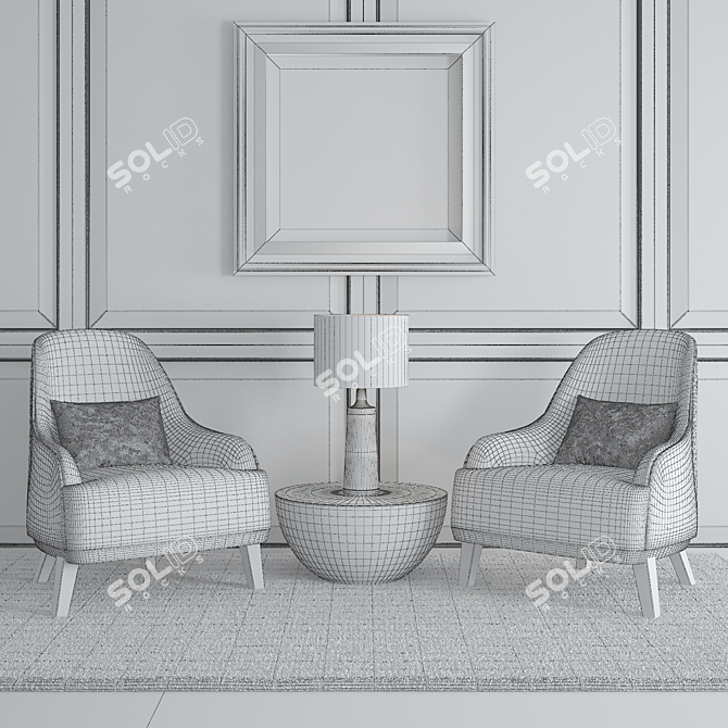 Modern Furniture Set 3D model image 3
