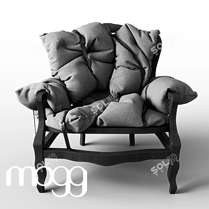 Contemporary Comfort: Mogg 7 Pillows 3D model image 1