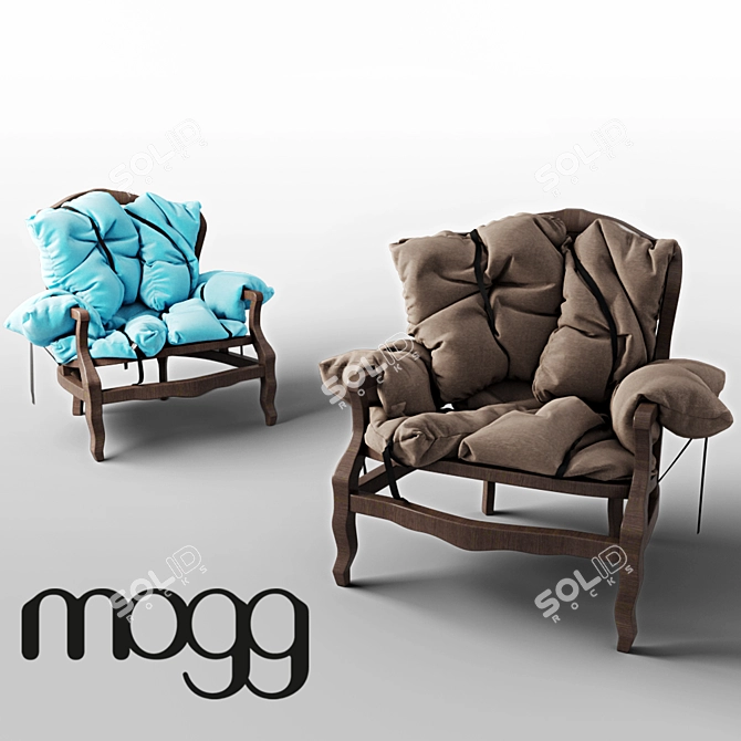 Contemporary Comfort: Mogg 7 Pillows 3D model image 3