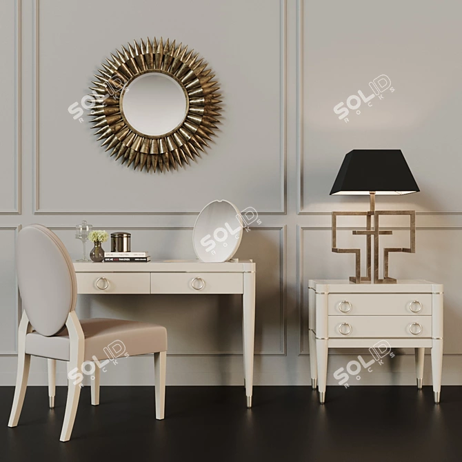 Elegant Galimberti Nino Vanity Set 3D model image 1