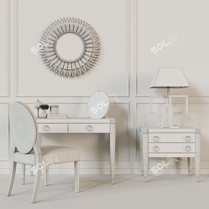 Elegant Galimberti Nino Vanity Set 3D model image 3