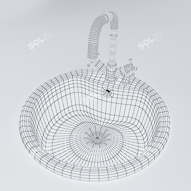 Granite Sink CG 6 - 51x51 cm 3D model image 3