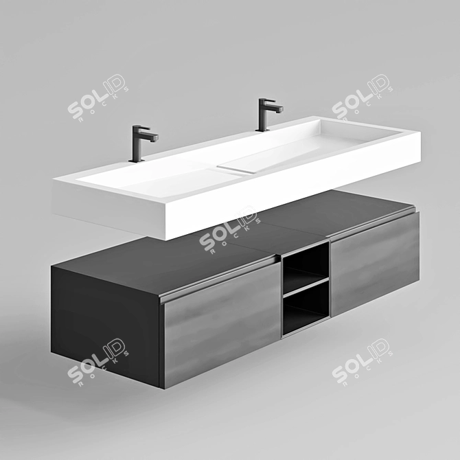 KRION RAS Series: Unparalleled Porcelain Elegance 3D model image 2