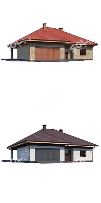 Private House Design V168 3D model image 2