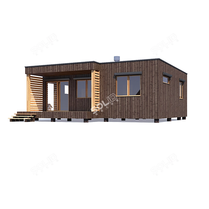 Modern ABS House Design 3D model image 1