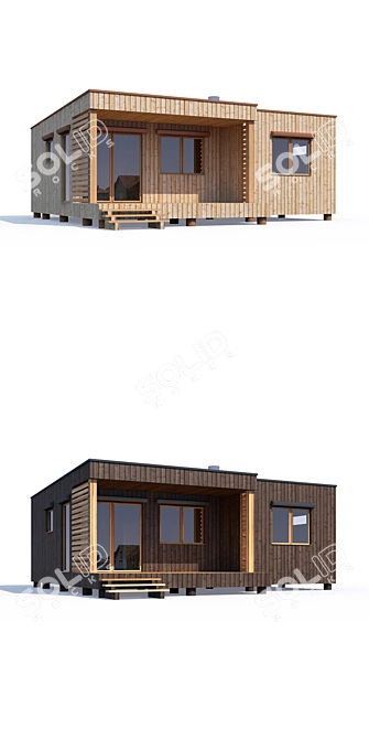 Modern ABS House Design 3D model image 2