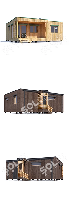 Modern ABS House Design 3D model image 3