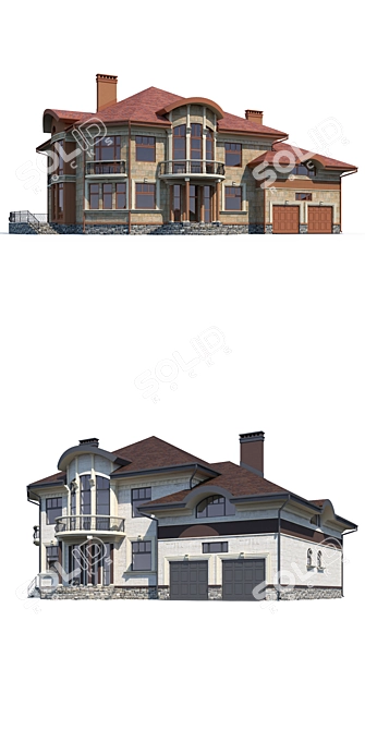 Modern Private House Design 3D model image 2