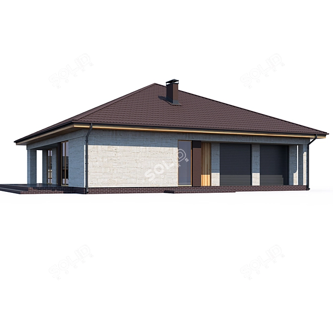 Modern Private House Design 3D model image 1