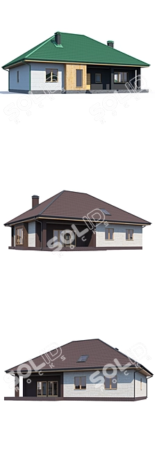 Modern Private House Design 3D model image 3