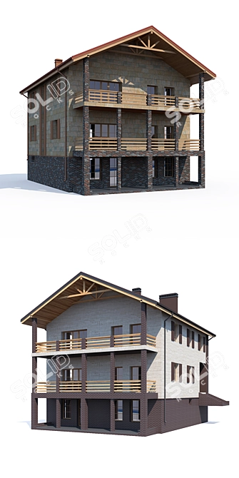 Modern House Design Pack 3D model image 2
