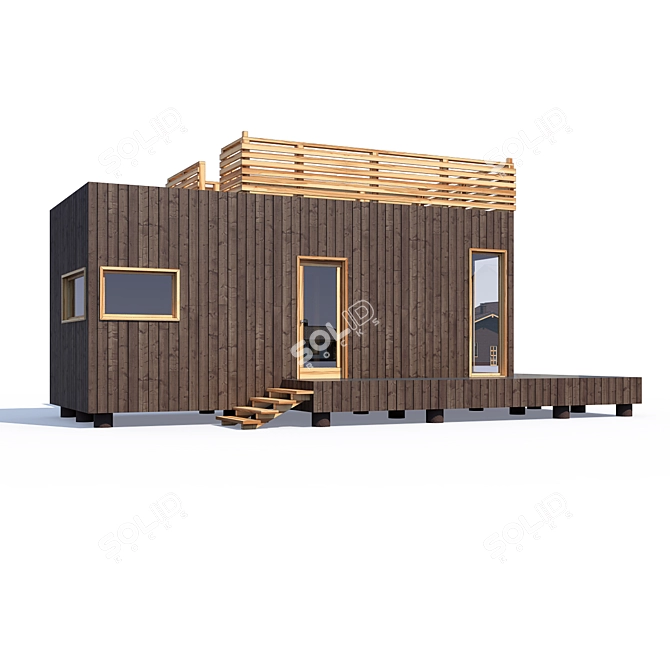 Modern 3D House Design 3D model image 1