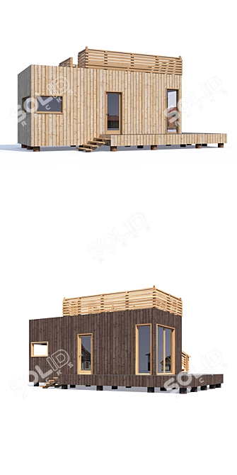 Modern 3D House Design 3D model image 2