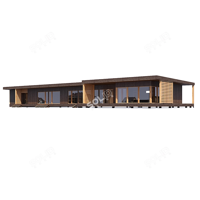 Modern ABS House Design 3D model image 1