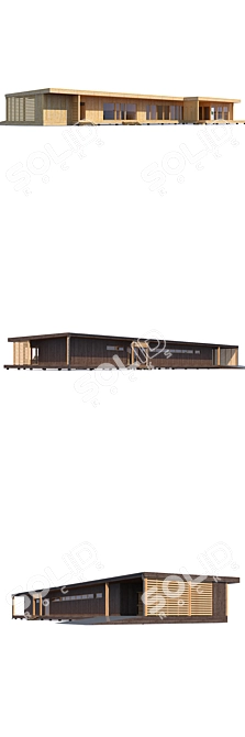 Modern ABS House Design 3D model image 3