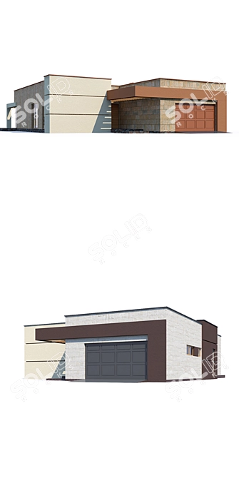 Modern Private House Design 3D model image 2