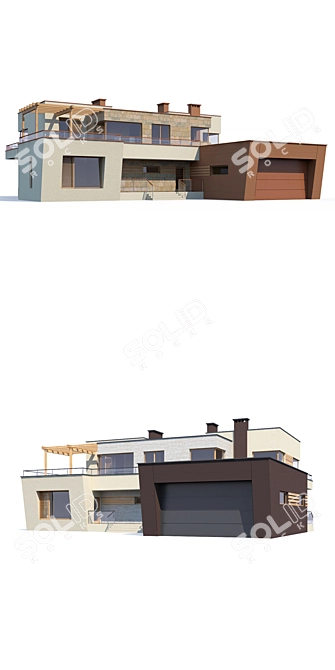 Modern ABS House Design 3D model image 2