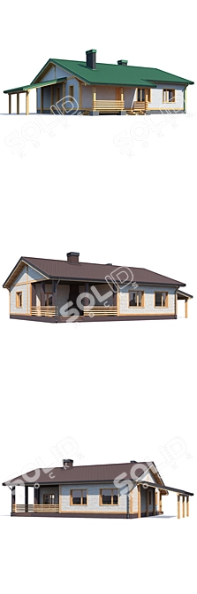 Modern and Spacious House Design 3D model image 3