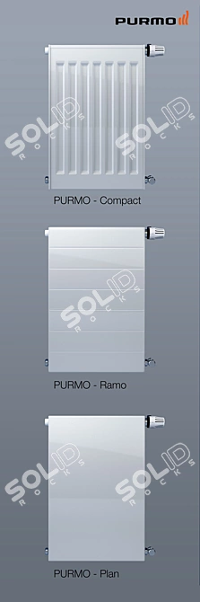 Purmo Radiators - Versatile Sizes & Stylish Design 3D model image 2