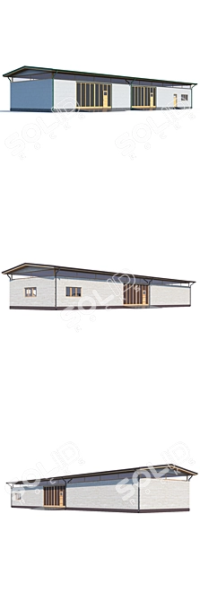 Modern ABS House Design 3D model image 3