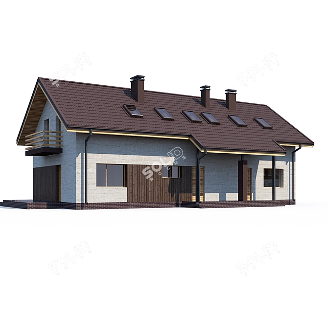 Modern 3D House Design 3D model image 1