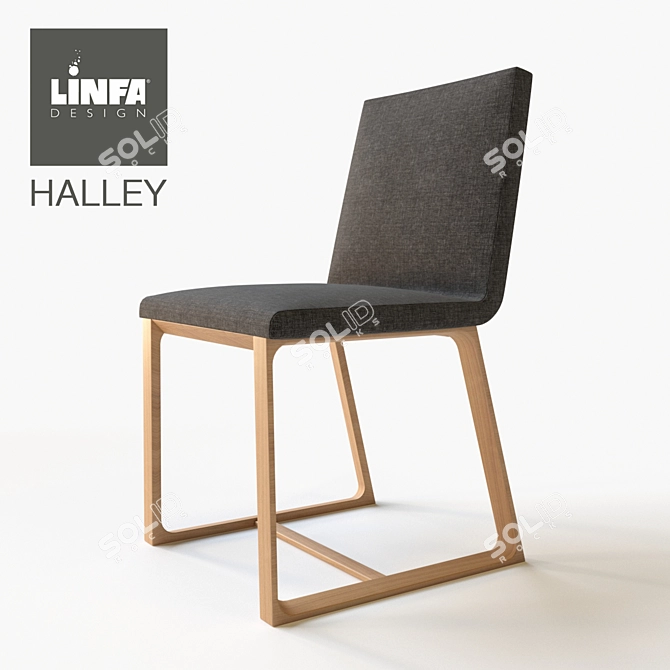 Halley Linfa Chair: Sleek and Stylish 3D model image 1