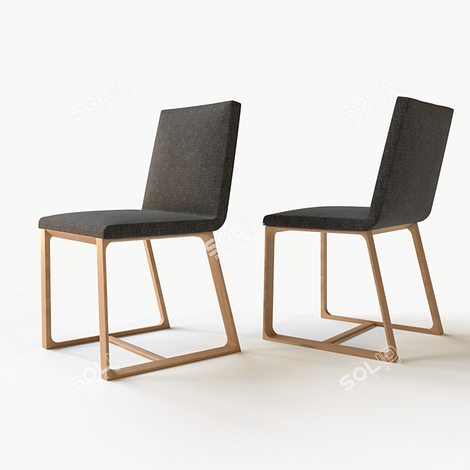 Halley Linfa Chair: Sleek and Stylish 3D model image 3