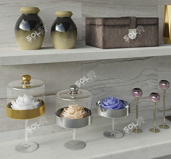 Elegant Home Décor Set 3D model image 2