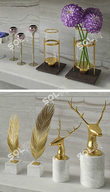 Elegant Home Décor Set 3D model image 3