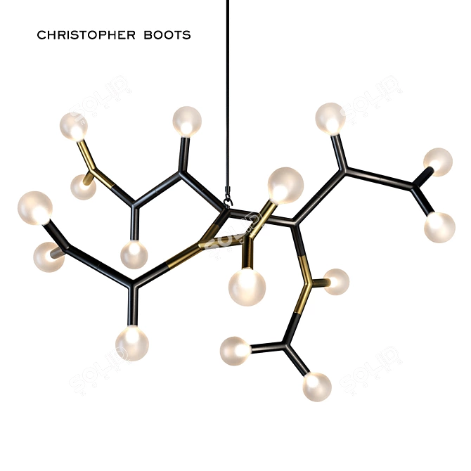 Modular BCAA-15 Chandelier: A Stunning Creation by Christopher Boots 3D model image 1