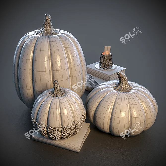 Spooky Pumpkin Delight 3D model image 3