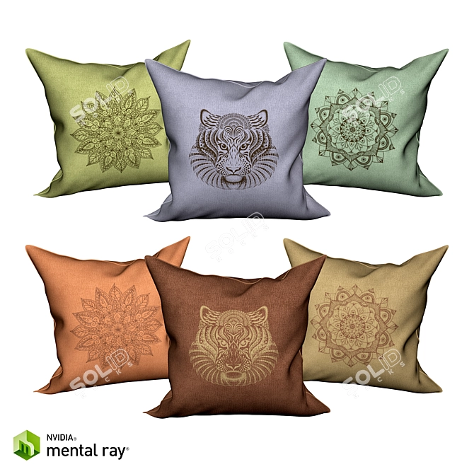 Plush Charm Decorative Pillows 3D model image 1