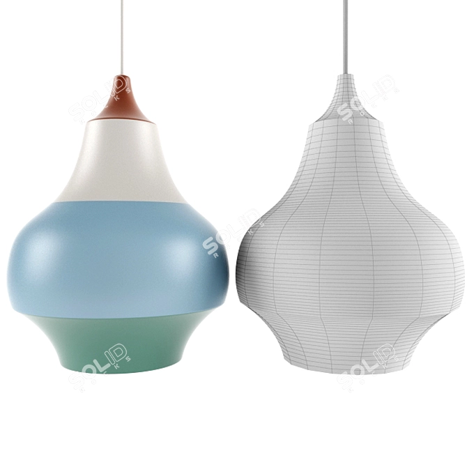 Sleek and Modern Cirque Pendant 3D model image 3