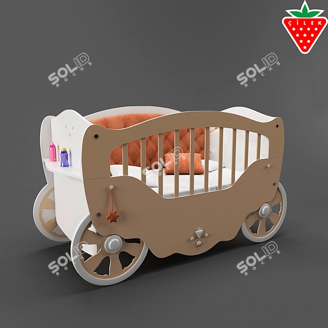 Dreamy Carriage Crib 3D model image 1