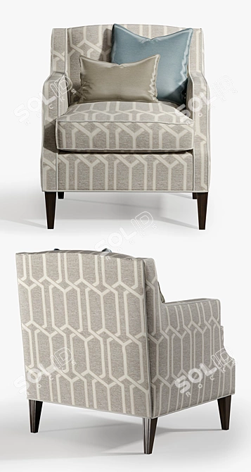 Eaton Armchair: Luxurious Comfort at ROOMA 3D model image 2