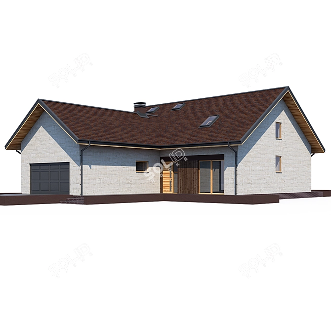 Modern Private House Design 3D model image 1