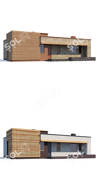 Modern Private House Design 3D model image 2