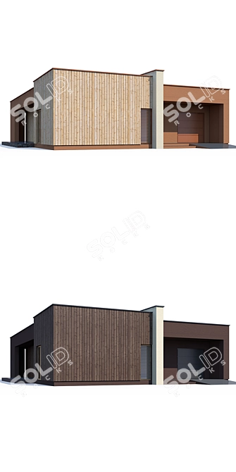 Modern 3D House Design 3D model image 2