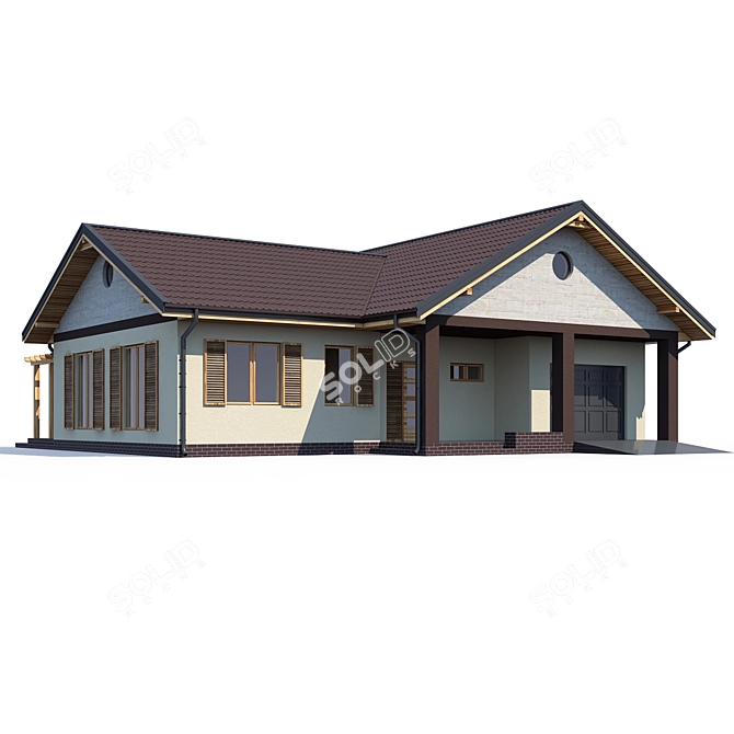 Modern Private House Design 3D model image 1