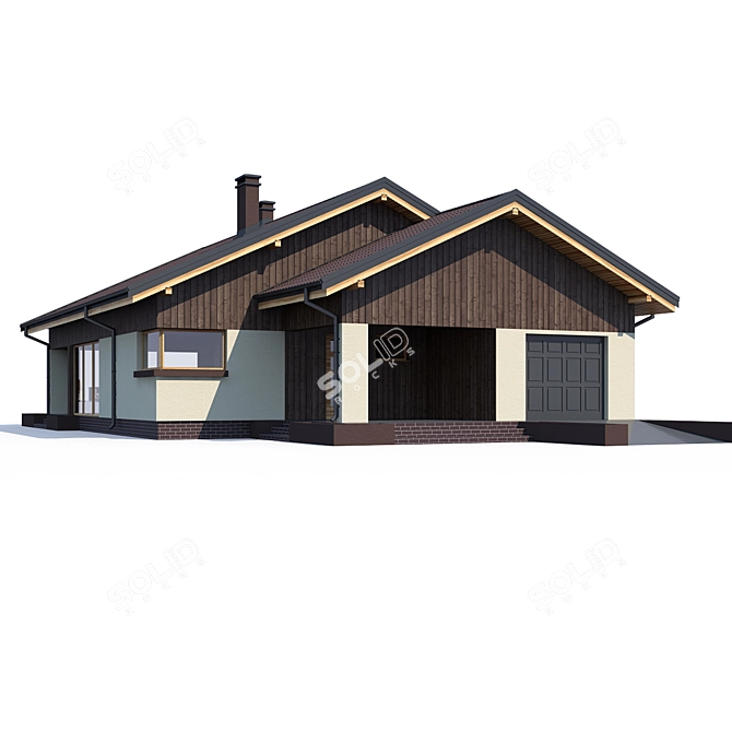  Modern Private House Design 3D model image 1